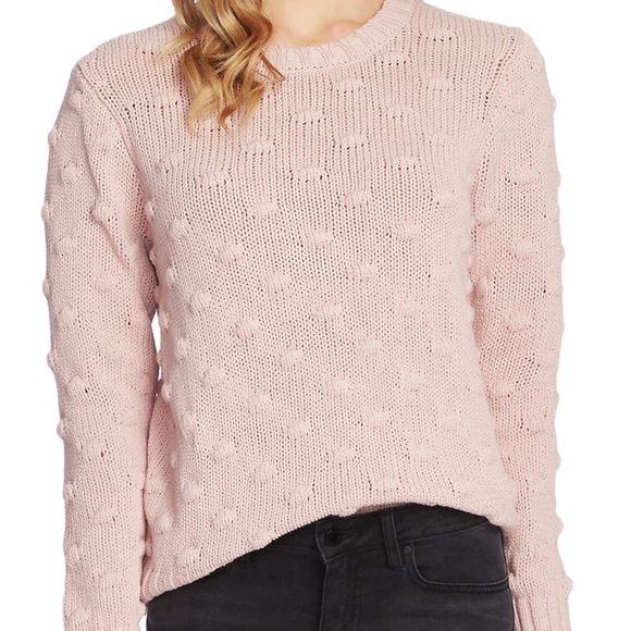 Vince Camuto Sweaters - Vince Camuto Cotton Popcorn Sweater Soft Pink